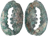 1112-711 aC. China. Dinastía Zhou. Dinero concha. Bronce. Hartill 1.3. Ae. 1,13 g. Est.60.