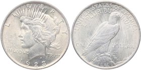 1923 dC. Estados Unidos. 1 Dólar (Peace). Ae. 26,74 g. SC . Est.45.