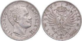 1907-R. Italia . VICTOR MANUEL III. Roma. 1 Lira.  KM-32. Ar. 5,01 g. EBC. Est.50.