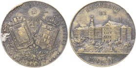 1901. Alfonso XIII (1886-1931). Moneda local gallega. Mondariz (Pontevedra). Ficha conmemorativa Mondariz. Metal blanco. 11,02 g. A los expedicionario...