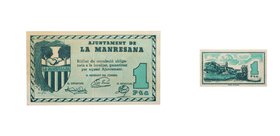 (1937). Guerra Civil (1936-1939). La Marensana. 1 Peseta . TURRÓ-1626. (L368). Raro. SC-. Est.20.