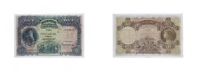 1920. Portugal. Lisboa. 10 Escudos. Pick 117. World Paper Money P-117a.4. Impreso en calcografía y litografía por Bradbury, Wilkinson and Company. Alf...