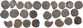 1252-1284. Época Medieval. Alfonso X (1252-1284). Lote de 13 monedas de Alfonso X (dineros de seis líneas). KM.726. BC a MBC. Est.30.