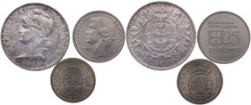 1915, 1958 y 1980. Portugal. Lote de 3 monedas: 1 ud de 25 escudos, 2 ud de 1 escudo. KM# 33, 564 y 607a. Ni y Ag. - 1 escudo 1958. Republica Portugue...
