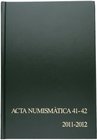 2011-2012. Acta Numismática números 41-42. Barcelona. 403 páginas en blanco y negro. SOCIETAT CATALANA D´ESTUDIS NUMISMÁTICS. Tapa dura. ISSN: 0211-83...