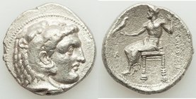 MACEDONIAN KINGDOM. Alexander III the Great (336-323 BC). AR tetradrachm (26mm, 16.38 gm, 12h). Choice VF, porosity. Late lifetime-early posthumous is...