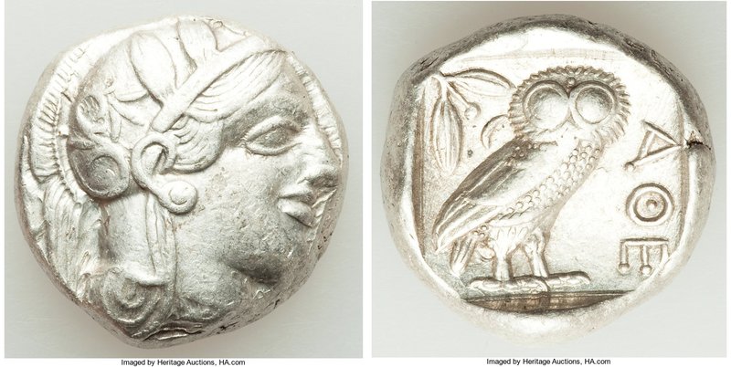 ATTICA. Athens. Ca. 440-404 BC. AR tetradrachm (23mm, 17.13 gm, 8h). VF. Mid-mas...