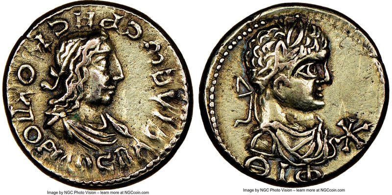 BOSPORAN KINGDOM. Rhescuporis II (AD 211-227), with Severus Alexander. EL stater...