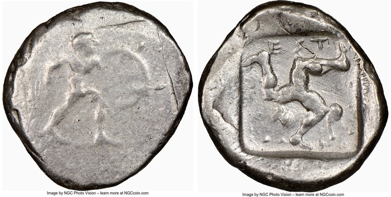 PAMPHYLIA. Aspendus. Ca. mid-5th century BC. AR stater (23mm, 6h). NGC Choice Fi...
