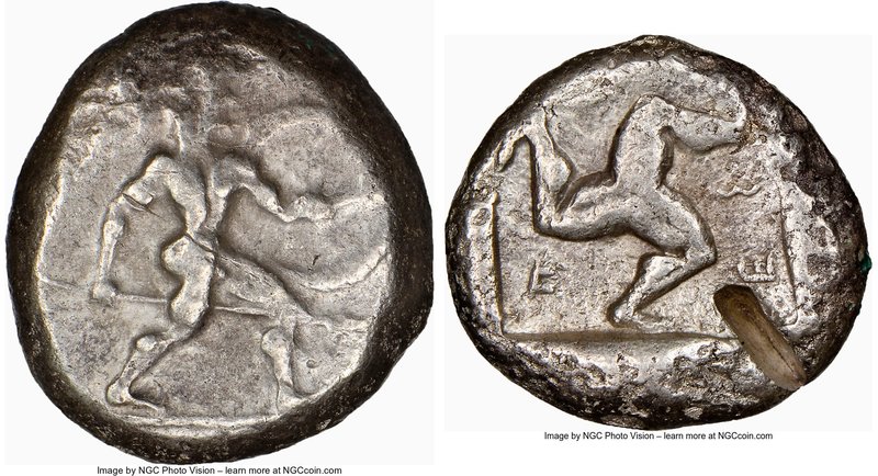 PAMPHYLIA. Aspendus. Ca. mid-5th century BC. AR stater (20mm, 5h). NGC Choice Fi...