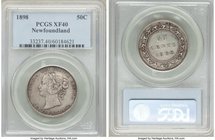 Newfoundland. Victoria Pair of Certified 50 Cents PCGS, 1) 50 Cents 1898 - XF40 2) "Wide 9" 50 Cents 1899 - AU53 London mint, KM6. Sold as is, no retu...