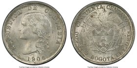 Republic 50 Centavos 1906 MS63 PCGS, Bogota mint, KM186.2, Restrepo-413.2.

HID09801242017