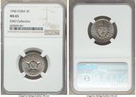 Republic 5 Centavos 1946 MS65 NGC, KM11.3. Selections from the EMO Collection Cabinet

HID09801242017