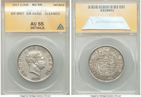 George III 1/2 Crown 1817 AU55 Details (Cleaned) ANACS, KM672, S-3789. Small head type. 

HID09801242017