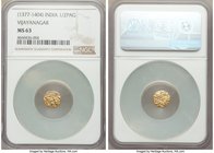 Vijayanagar. Hari Hara II gold 1/2 Pagoda ND (1377-1404) MS63 NGC, Fr-350, Mitch-878.

HID09801242017