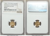 Nayakas of Chitradurga. Madakeri Nayaka gold Pagoda ND (1565-1779) MS63 NGC, KM-Unl., Fr-381.

HID09801242017