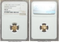 British India. Madras Presidency gold Pagoda ND (1740-1807) MS64 NGC, Fort St. George mint, KM303. Star reverse.

HID09801242017