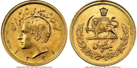 Muhammad Reza Pahlavi gold Pahlavi SH 1331 (1952) MS66 NGC, KM1162.

HID09801242017