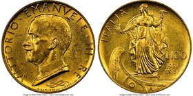 Vittorio Emanuele III gold 100 Lire Anno IX (1931)-R MS61 NGC, Rome mint, KM72.

HID09801242017