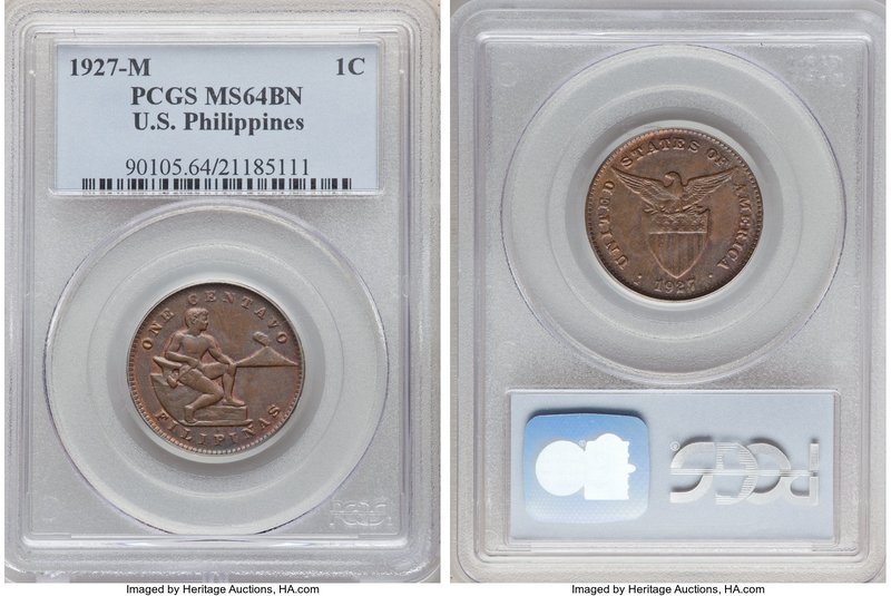 USA Administration 4-Piece Lot of Certified Centavos PCGS, 1) Centavo 1927-M - M...