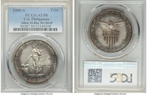 USA Administration Peso 1905-S AU50 PCGS, San Francisco mint, KM168, Allen-16.06. Variety with straight serif on "1".

HID09801242017