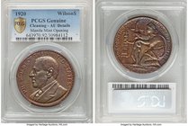 USA Administration bronze "Wilson" Dollar 1920 AU Details (Cleaning) PCGS, HK-450, Allen-M2. 37.5mm. Mintage: 3,700. Struck for the opening of the Man...