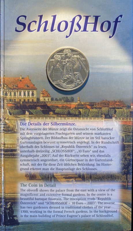 Austria. AD 2003.
10 Euro

16 g.



handgehoben