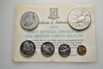 British Virgin Islands.  AD 1973. Mint set. 1,91 Dollars
