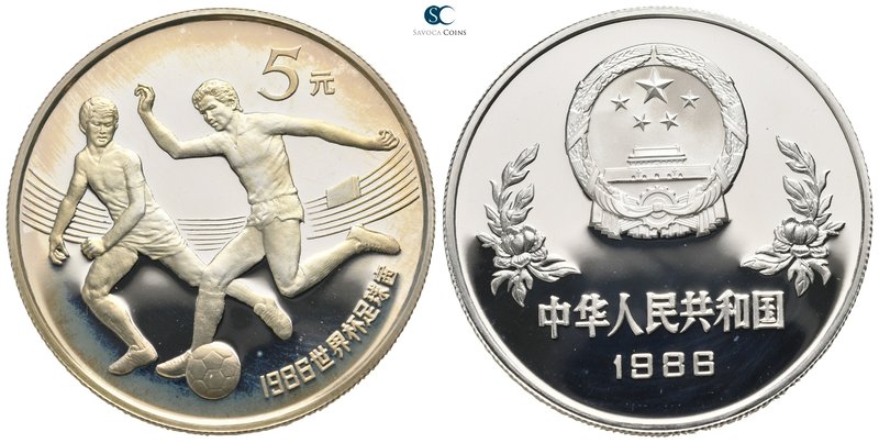 China. AD 1986-1986.
5 Yuan

18,61 g.



proof