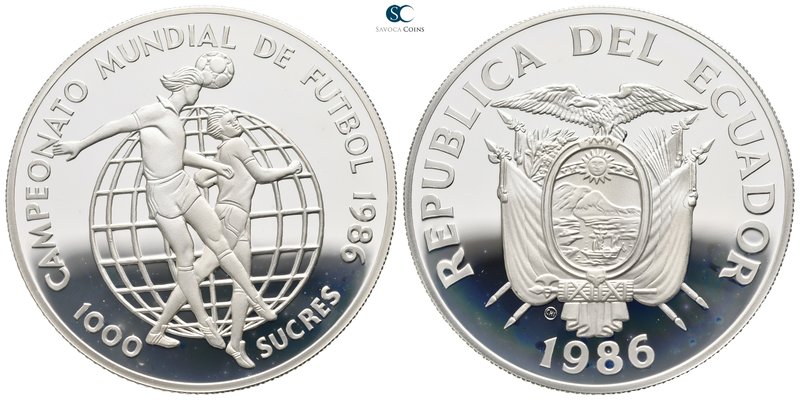 Ecuador. AD 1986-1986.
1000 Sucres

23,3 g.



proof