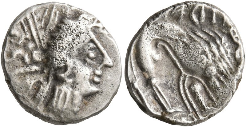 CELTIC, Southern Gaul. Insubres. 2nd century BC. Tetrobol (Silver, 14 mm, 2.00 g...