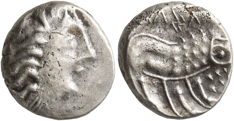 CELTIC, Southern Gaul. Insubres. 2nd century BC. Tetrobol (Silver, 12 mm, 2.08 g...