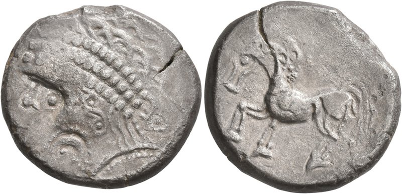 CELTIC, Upper Danube. Noricum. 2nd century BC. Tetradrachm (Silver, 23 mm, 6.99 ...