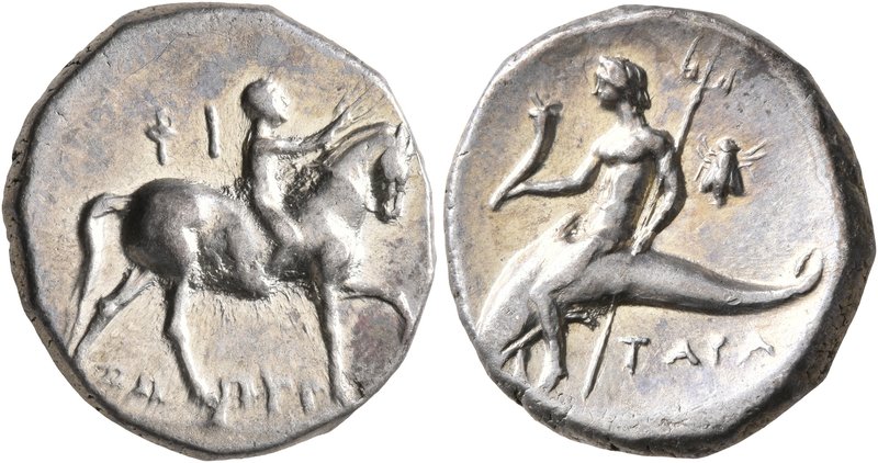 CALABRIA. Tarentum. Circa 272-240 BC. Didrachm or Nomos (Silver, 20 mm, 6.32 g, ...