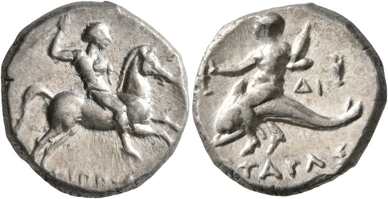 CALABRIA. Tarentum. Circa 272-240 BC. Didrachm or Nomos (Silver, 20 mm, 6.45 g, ...