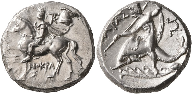 CALABRIA. Tarentum. Circa 240-228 BC. Didrachm or Nomos (Silver, 20 mm, 6.51 g, ...