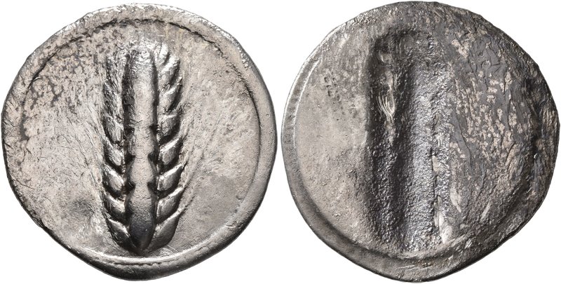 LUCANIA. Metapontion. Circa 540-510 BC. Nomos (Silver, 28 mm, 6.93 g, 12 h). MET...