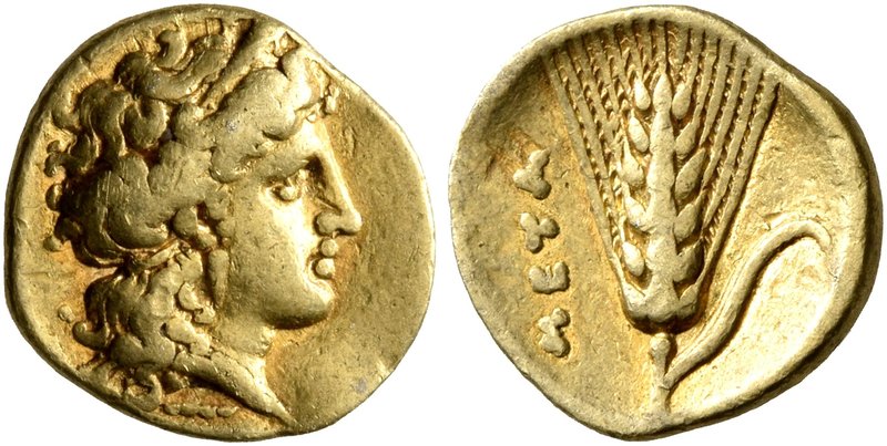 LUCANIA. Metapontion. Time of Alexander the Molossian, circa 334-331/0 BC. Diobo...