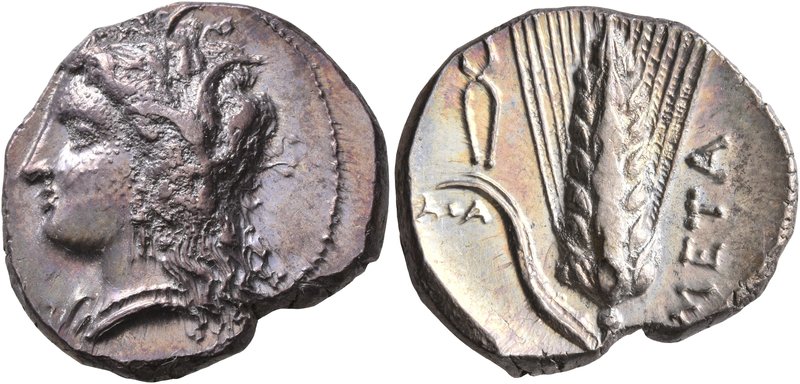 LUCANIA. Metapontion. Circa 330-290 BC. Didrachm or Nomos (Silver, 22 mm, 7.92 g...