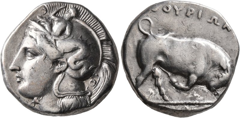 LUCANIA. Thourioi. Circa 400-350 BC. Distater (Silver, 24 mm, 15.82 g, 11 h). He...