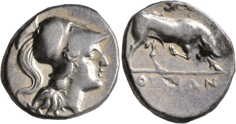 LUCANIA. Thourioi. Circa 280-213 BC. Didrachm or Nomos (Silver, 20 mm, 6.20 g, 6...