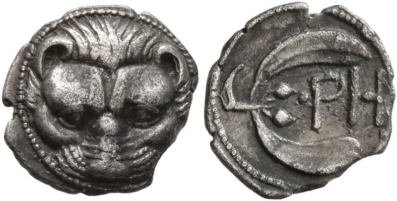 BRUTTIUM. Rhegion. Circa 415/0-387 BC. Litra (Silver, 10 mm, 0.73 g, 3 h). Lion'...