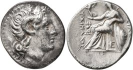 KINGS OF THRACE. Lysimachos, 305-281 BC. Drachm (Silver, 20 mm, 4.30 g, 12 h), Ephesos, circa 294-287. Diademed head of Alexander the Great to right w...
