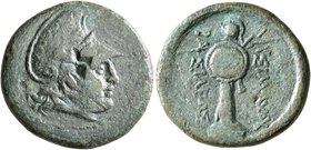 KINGS OF THRACE. Lysimachos, 305-281 BC. AE (Bronze, 23 mm, 7.57 g, 12 h), uncertain mint in western Asia Minor. Male head to right, wearing Phrygian ...