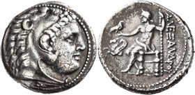KINGS OF MACEDON. Alexander III ‘the Great’, 336-323 BC. Tetradrachm (Silver, 27 mm, 16.54 g, 12 h), uncertain mint in Greece or Macedon, circa 310-27...
