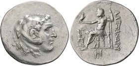 KINGS OF MACEDON. Alexander III ‘the Great’, 336-323 BC. Tetradrachm (Silver, 38 mm, 16.00 g, 1 h), Teos, circa 188-180. Head of Herakles to right, we...