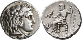 KINGS OF MACEDON. Alexander III ‘the Great’, 336-323 BC. Tetradrachm (Silver, 26 mm, 17.13 g, 11 h), Memphis, circa 332-323. Head of Herakles to right...