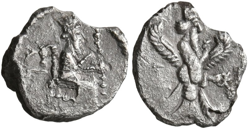 SAMARIA. Circa 375-333 BC. Obol (Silver, 10 mm, 0.57 g, 10 h). The Persian Great...