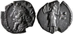 KINGS OF ELYMAIS. Prince A, late 2nd-early 3rd centuries AD. Drachm (Bronze, 14 mm, 2.05 g, 2 h). Diademed head to left; to right, inverted anchor wit...