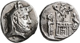 KINGS OF PERSIS. Autophradates (Vadfradad) II, early-mid 2nd century BC. Drachm (Silver, 17 mm, 4.12 g, 11 h), Istakhr (Persepolis). Bearded head of V...